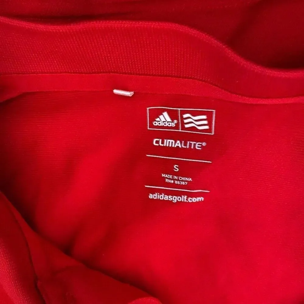 Adidas Polo Climalite Mens Size Small 3 Stripes on Sleeves Classic Sportswear